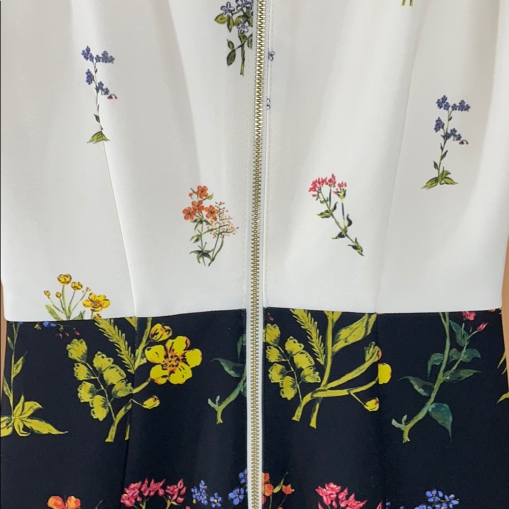 Wild Flower A-line two tone dress - Picture 8 of 10
